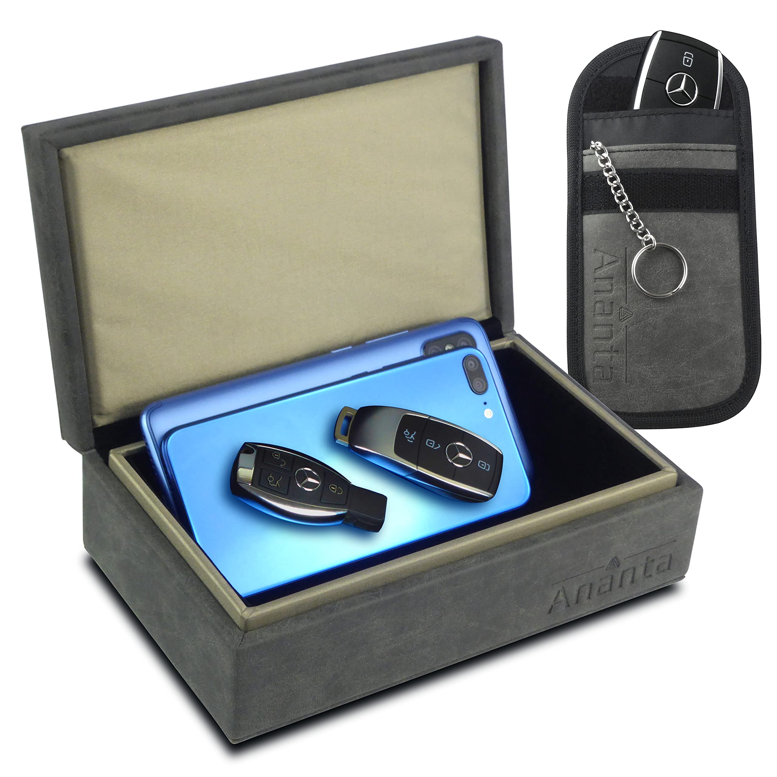 Buy Ananta Faraday Box for Car Keys Extra Large Keyless Car Key Signal Blocker Box & Pouch