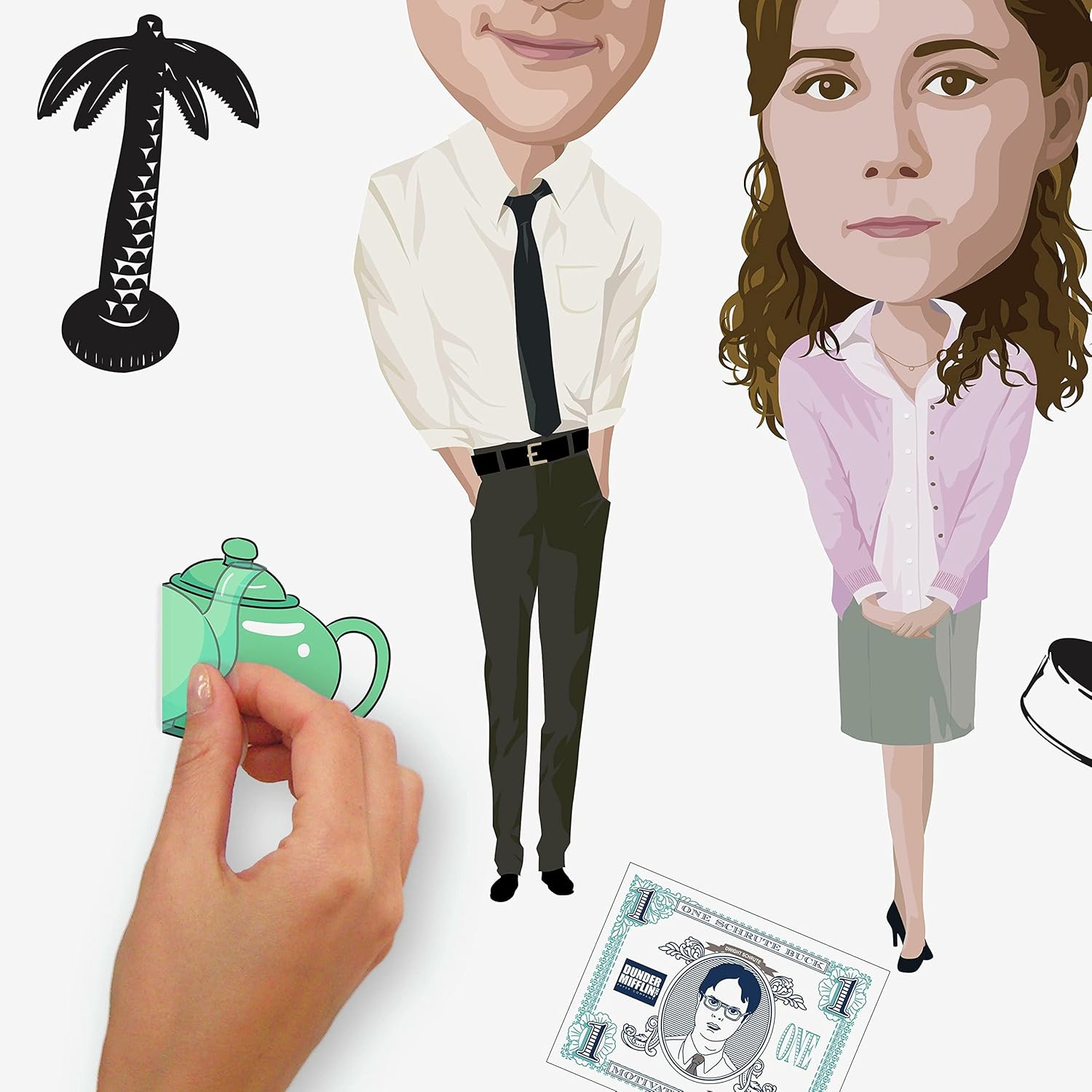 The Office Characters Reusable Peel and Stick Wall Decals