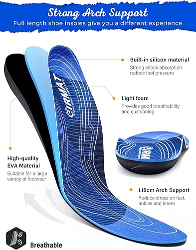 Miniatura 2 de Plantillas de pies para fascitis plantar Soportes de arco-8020.., Azul