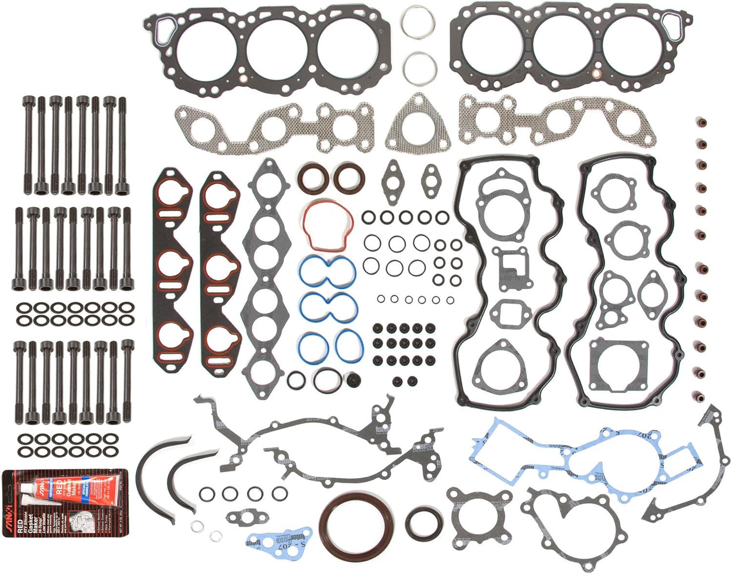 MA-4216922228 Full Gasket Set Head Bolts Compatible With/For 96-04 Infiniti Nissan Frontier Xterra 3.3L VG33E