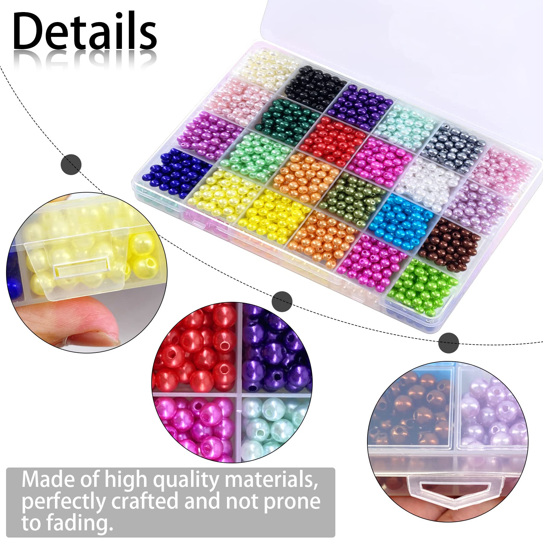 1680 Perles Pour Bracelets, 28 Couleurs De Perles Pour Fabrication De