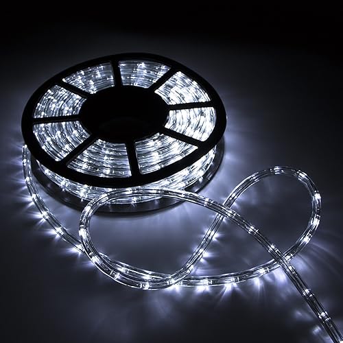 Vista 7 de WALCUT 100Ft 1080 LED PVC LED cuerda luz hogar enal aire libre Navidad decoración fiesta iluminación blanco fresco