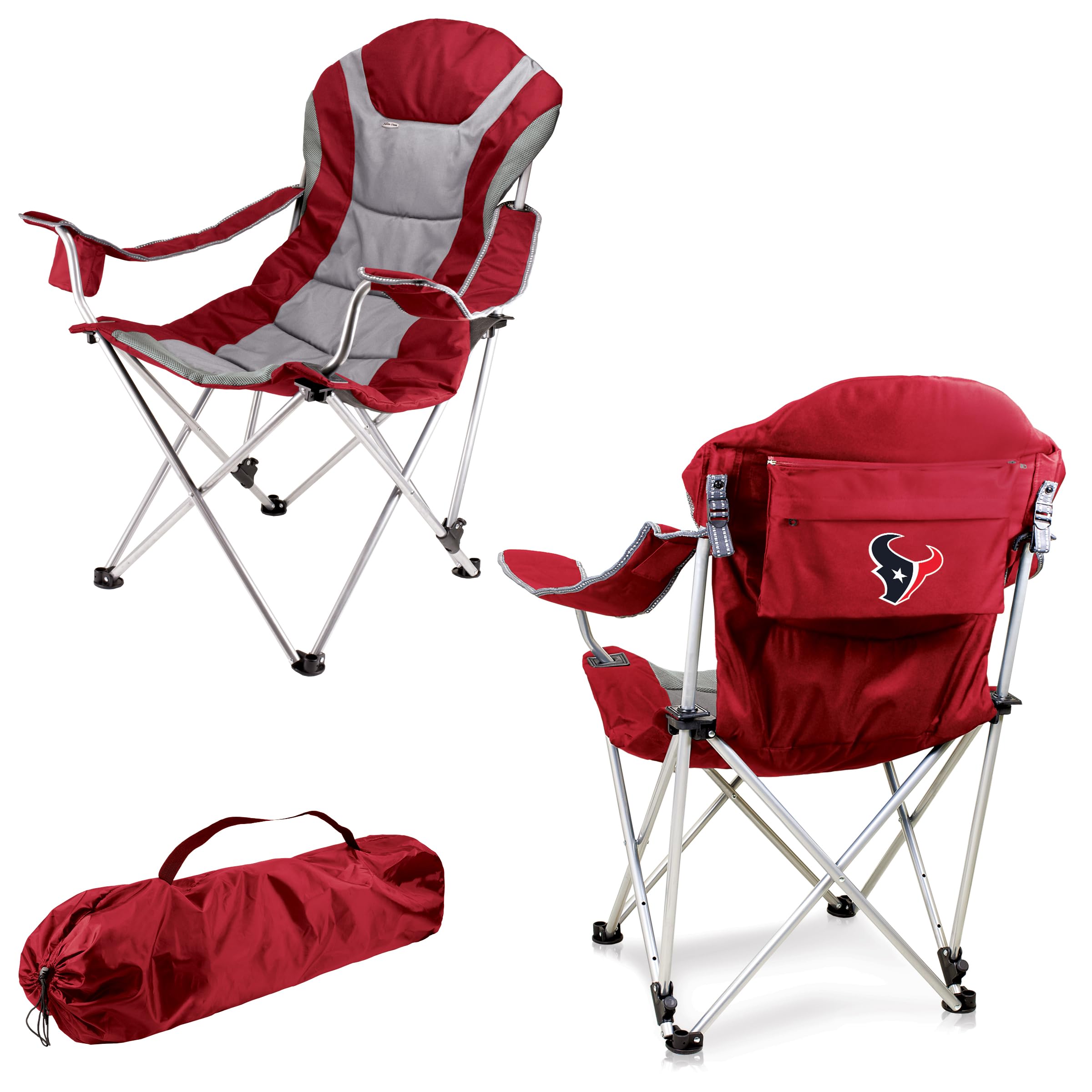 Picnic TIME NFL Unisex-Adult NFL Reclining Camp Chair, Beach Chair for Adults, Sports Chair with Carry Bag