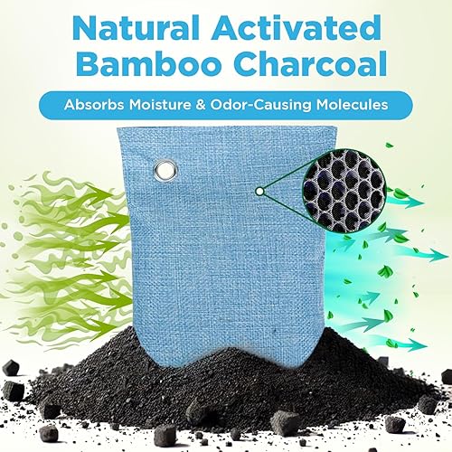 Miniatura 3 de Bolsas desodorantes para armario y cajones (paquete de 4)  Absorbe y elimina naturalmente los olores del armario, 2 desodorantes de armario XL y