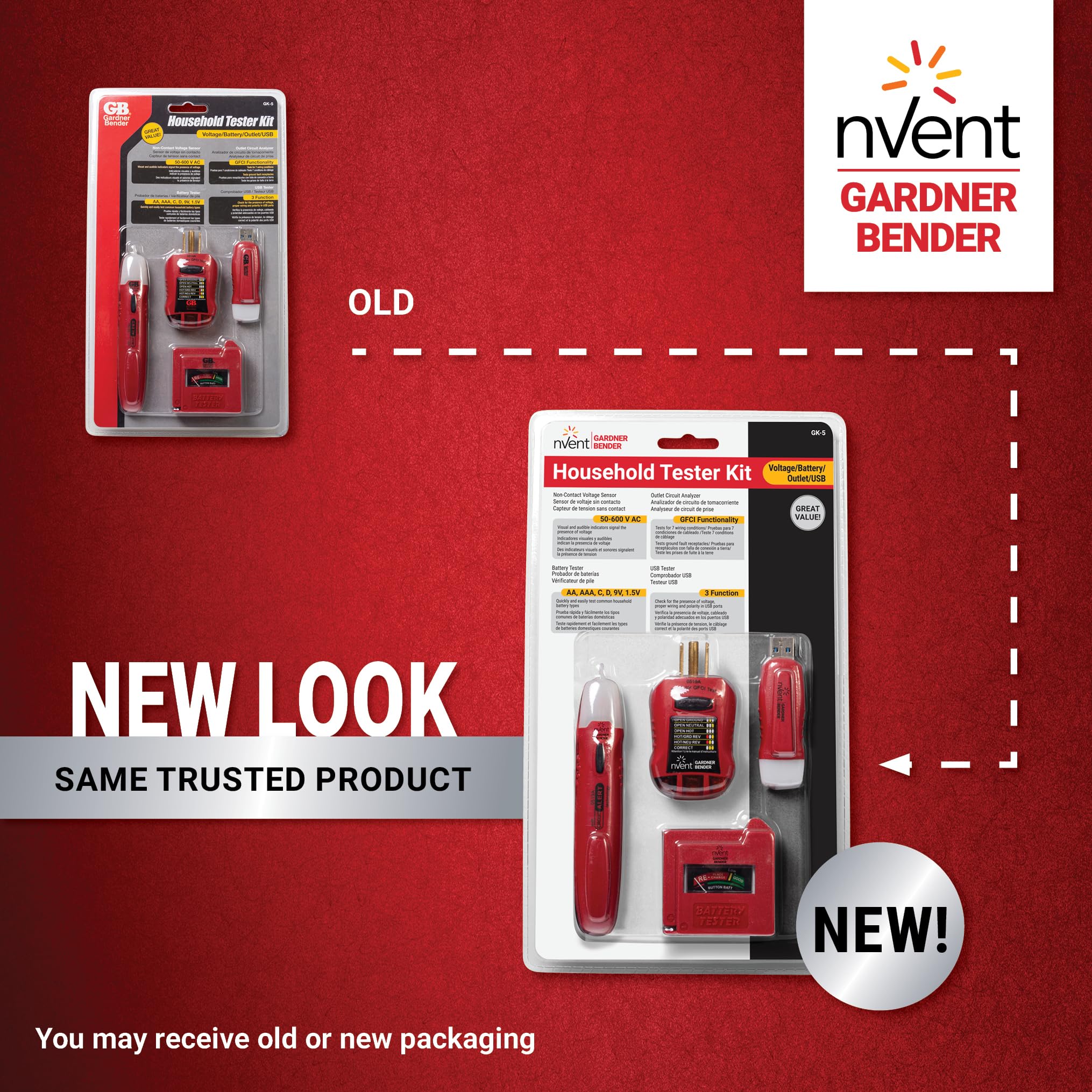 nVent GARDNER BENDER GK-5 Household Electrical Tester Kit, (4 Pieces) — Amazon image 2