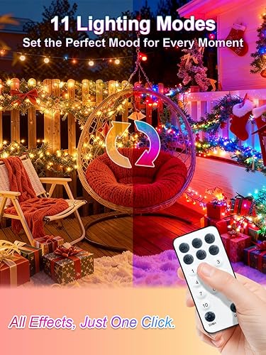 Miniatura 4 de Luces de Navidad con 1000 LED, 328 pies, guirnalda de luces extralargas, conectables y enchufables con control remoto y temporizador, luces