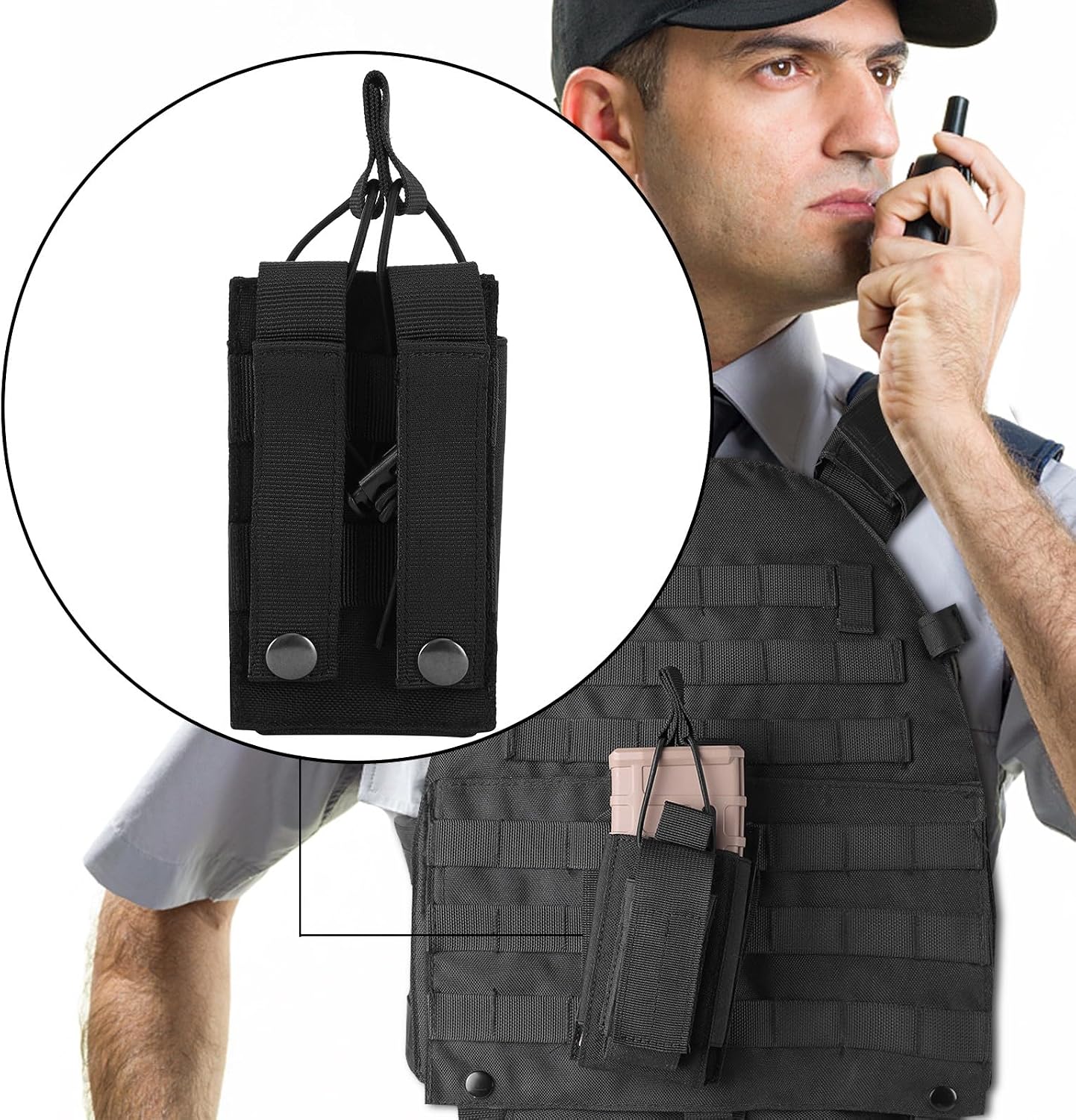 FUNANASUN Molle Mag Pouch,Triple/Double/Single Mag Pouch Tactical Magazine Pouches, Open Top Elastic Magazine Holster for M4 M16 AK AR Magazine Glock M1911 92F 9mm