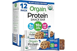 Orgain Organic Oatmega Protein Bar, Chocolate Chip Cookie Dough
