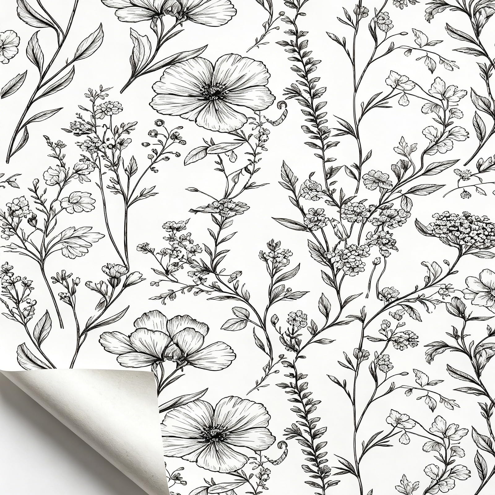Zynqra Peel and Stick Wallpaper,Floral Self-Adhesive Contact Paper