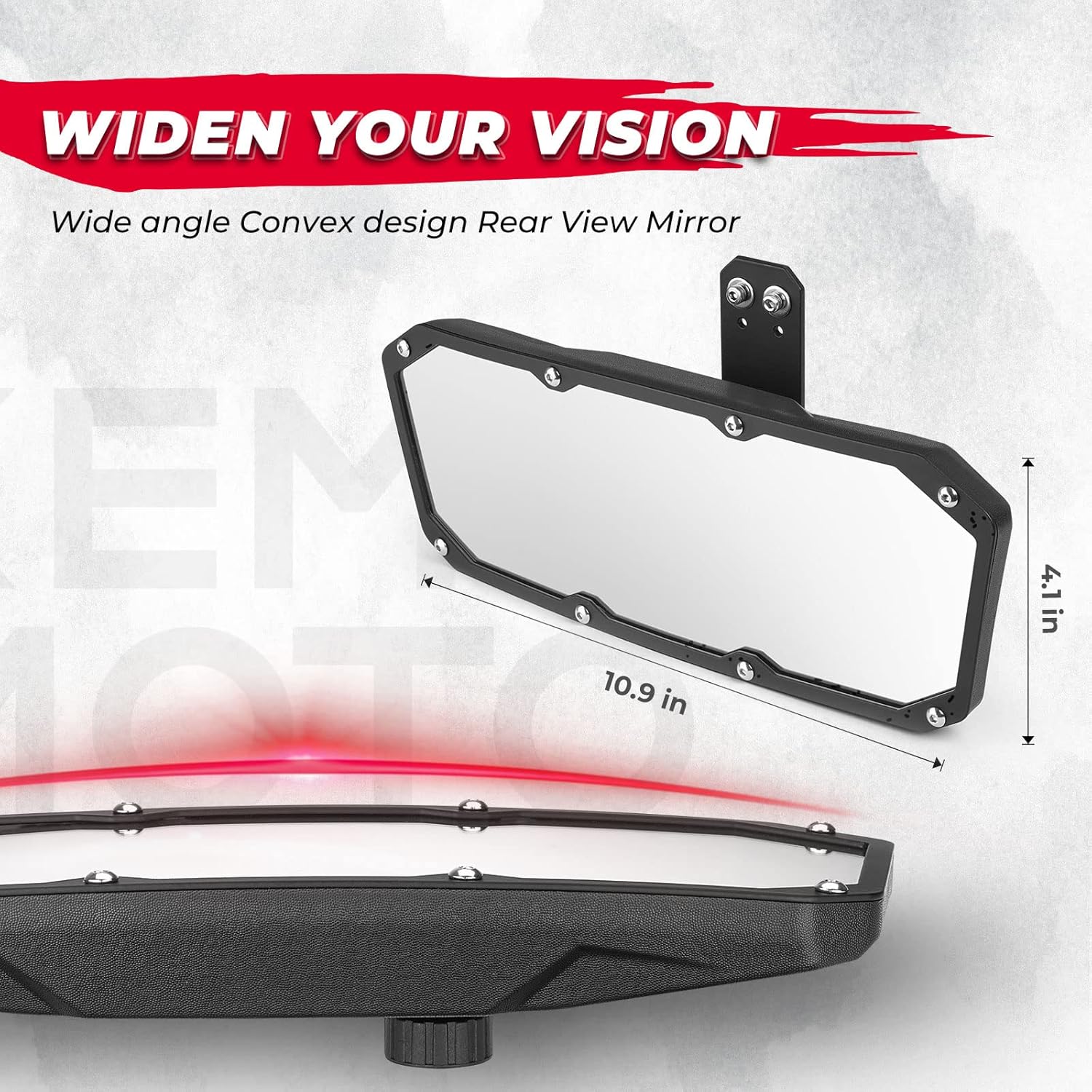 KEMIMOTO UTV Side Mirrors And Center Mirror Set Compatible With Polaris Ranger 500 900 1000 XP Defender w/Pro-Fit Profiled Tube UTV Rearview Mirrors Rear View Mirror Accessories - Image 6