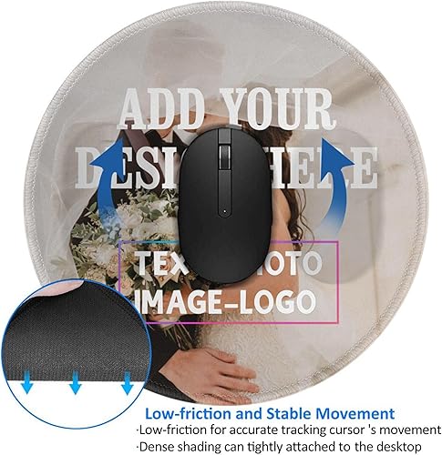 Miniatura 3 de OHORTEB Alfombrilla de ratón personalizada con foto, tapete de escritorio para laptop con imagen personalizada y texto, almohadilla de escritorio