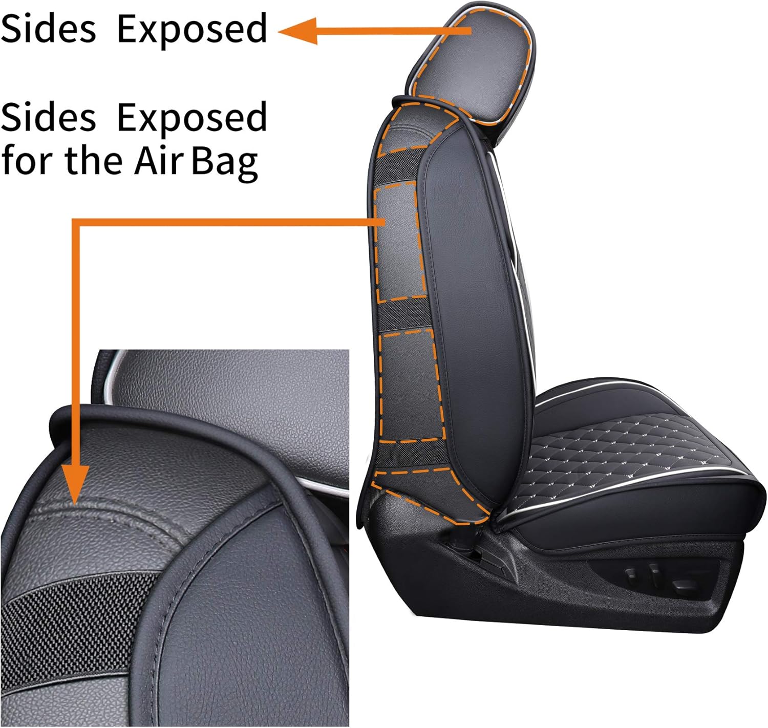 YIERTAI Car Seat Covers Compatible with Chevy Chevrolet Silverado GMC Sierra Custom fit for 2007-2026 1500 2500 3500 HD Crew Cab Trail Boss Pickup with Waterproof Leather