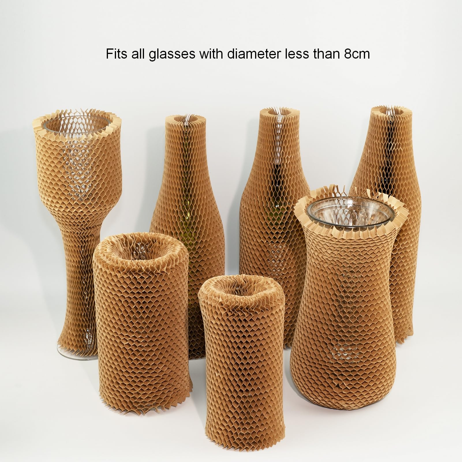 Paquete de 12 Fundas Protectoras de Burbujas de 35 cm para Mudanzas, Papel de Embalaje de Panal, Frascos de Vidrio, Botellas de Vino, Materiales de Envolturas