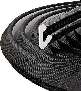 19.7ft V-Shape Thin Weather Stripping Door Seal Strip for Door Frame,Black