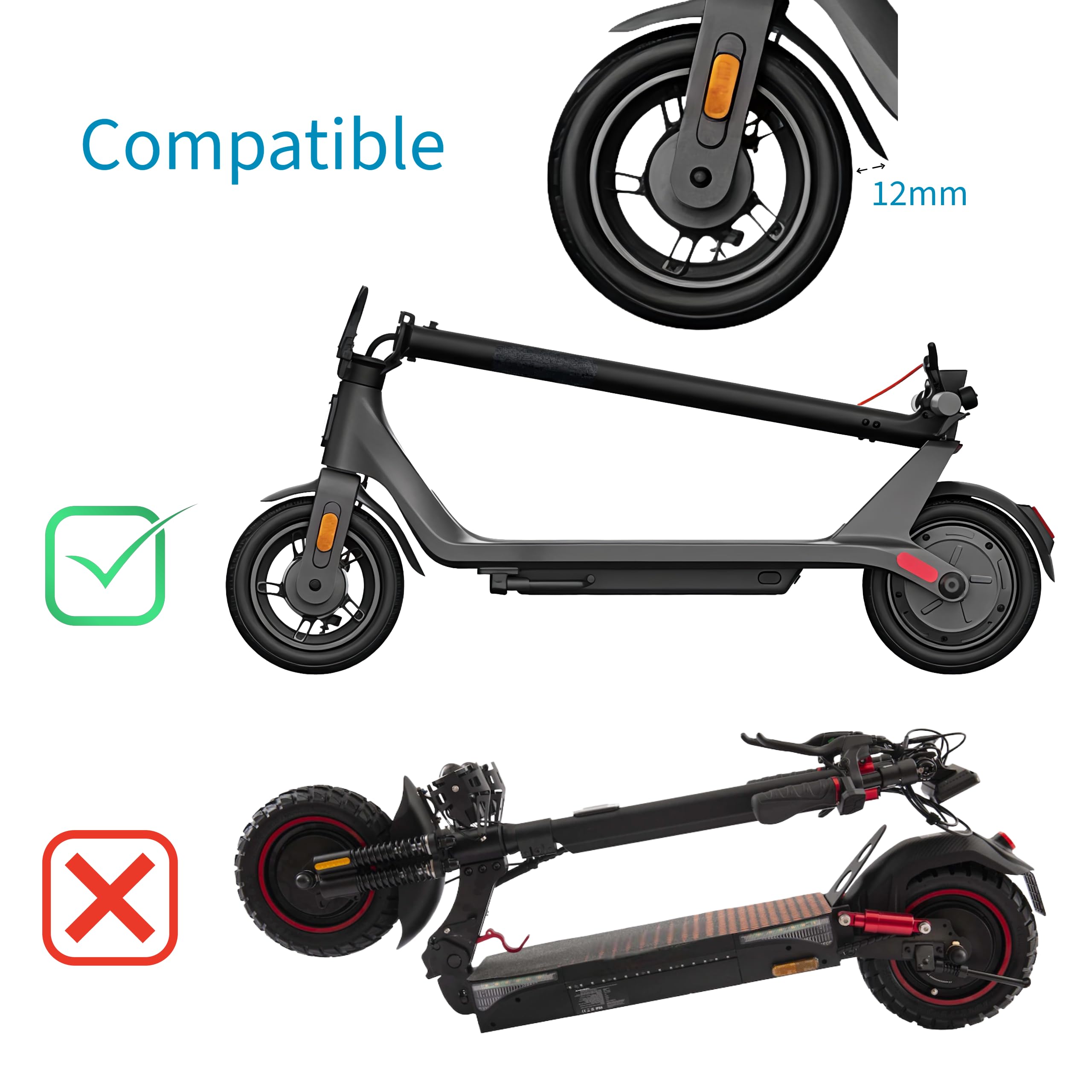 Support mural pour trottinette roue 10 pouces largeur 60 mm. Trouvez votre support compatible.