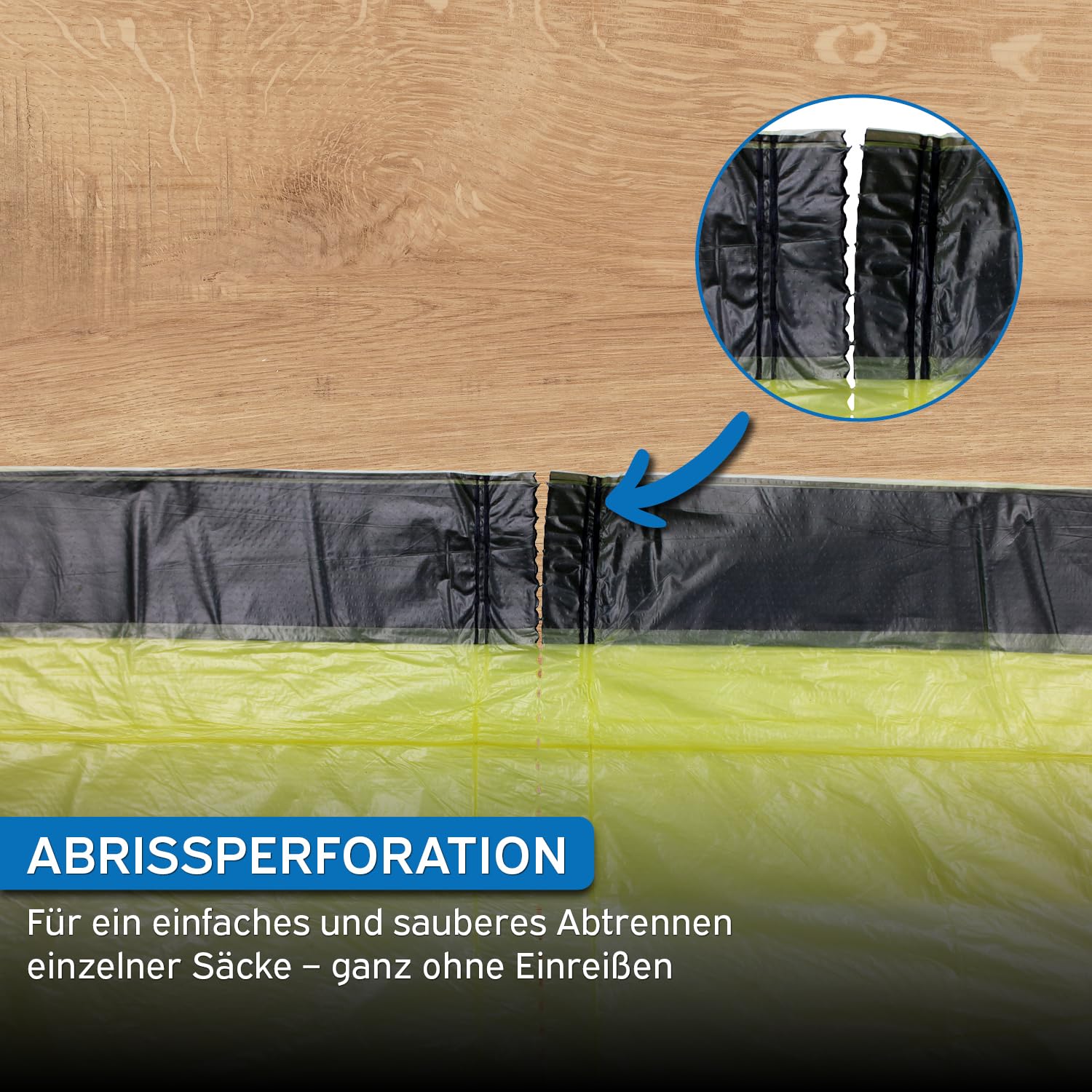 kör4u Bolsas amarillas con cordón, 650 unidades, 90 litros, 15 micras de grosor, resistentes a desgarros, para residuos de embalaje