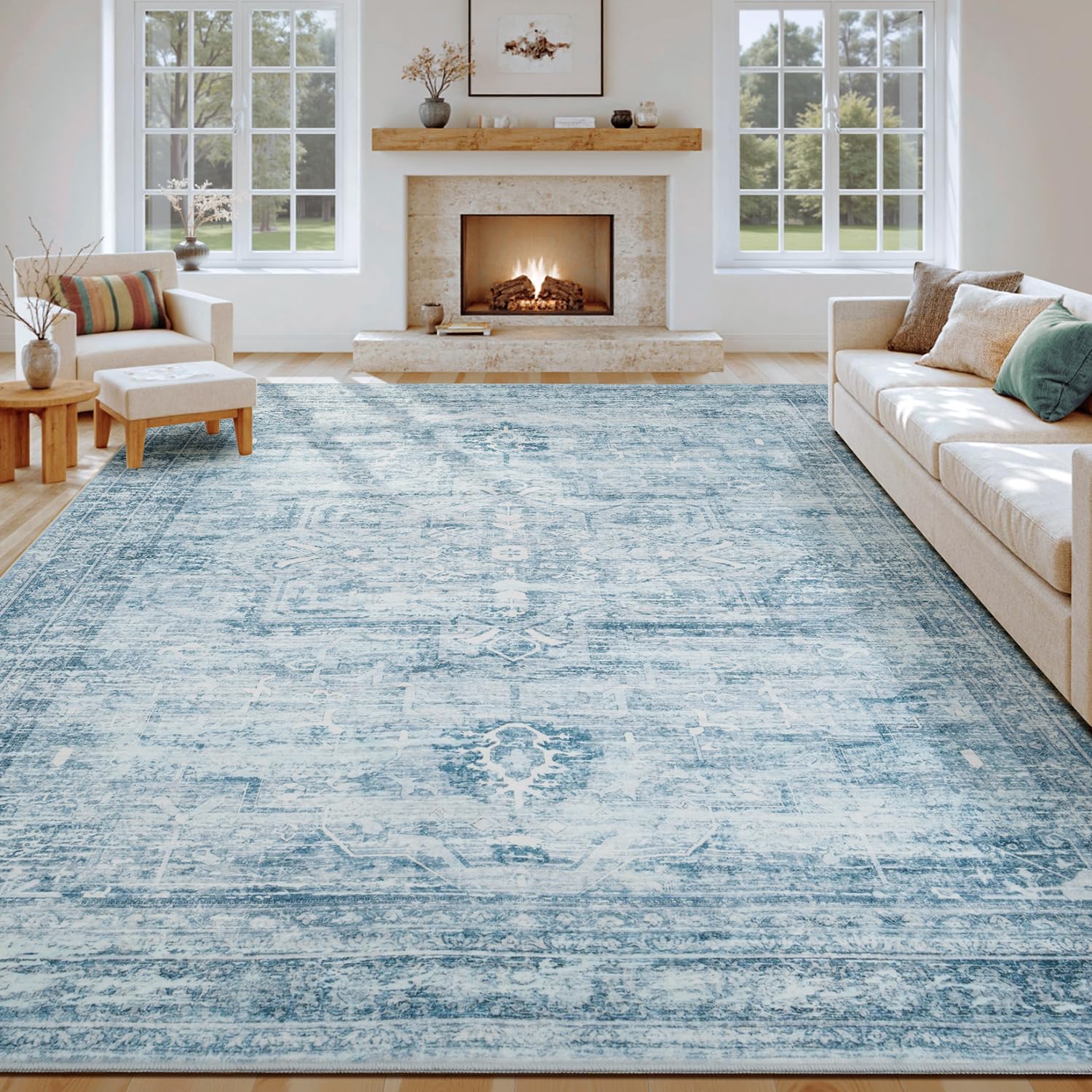 Carpelux 8x10 Vintage Distressed Rug