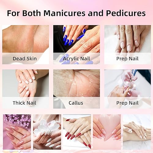 Miniatura 6 de 180 bandas de lijado de grano fino para taladro de uñas, 200 bandas de lijado de uñas con 1 mandril, brocas eléctricas de lijado de uñas para