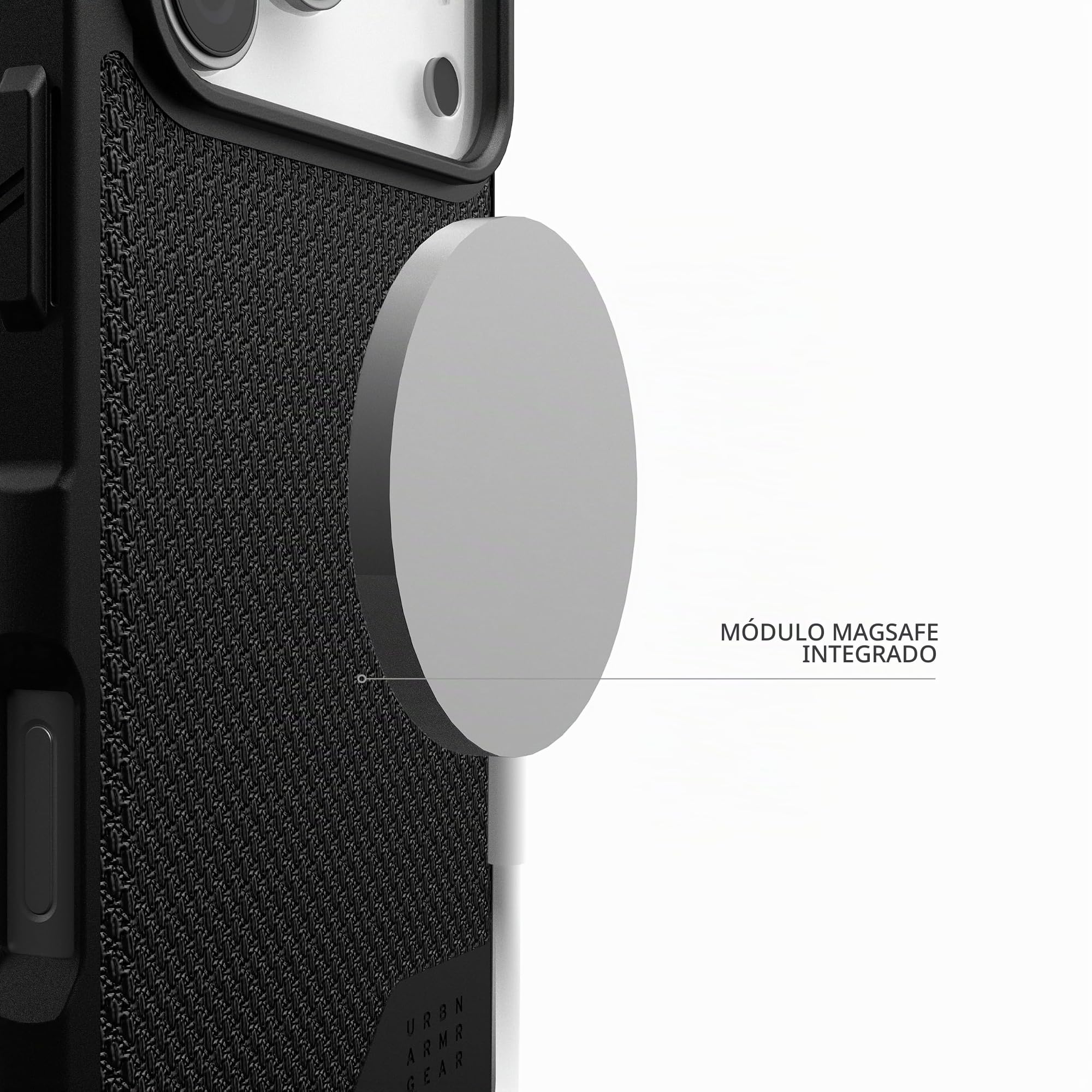 Urban Armor Gear Metropolis LT MS Funda iPhone 17 Pro MAX | Ajuste perfecto | Resistencia a caídas de 5,4 m | Módulo magnético | Bordes elevados | Todos los puertos accesibles