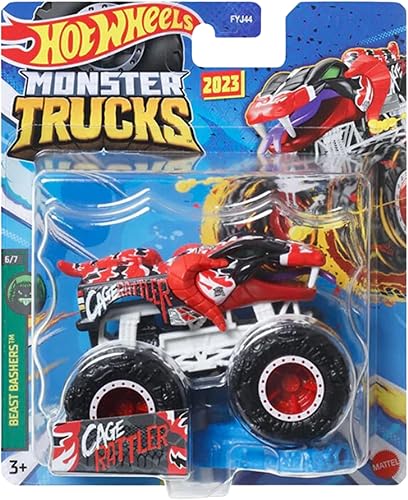 Hot Wheels Monster Trucks Nuevo para 2023 Escala 164 (Cage Rattler 67 Beast Bashers)