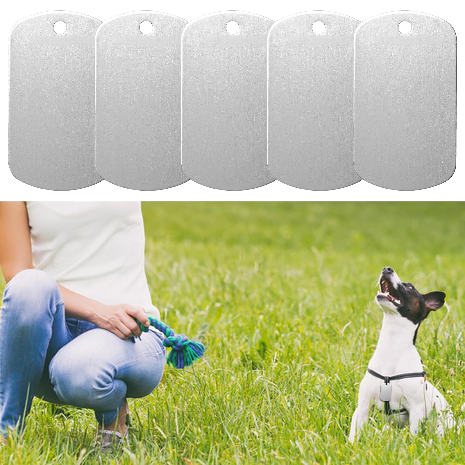 Pack of 25 Engraving Pet Marker Nameplate Metal Dog Cats Collar Pendant Engraving Pet Identification Label