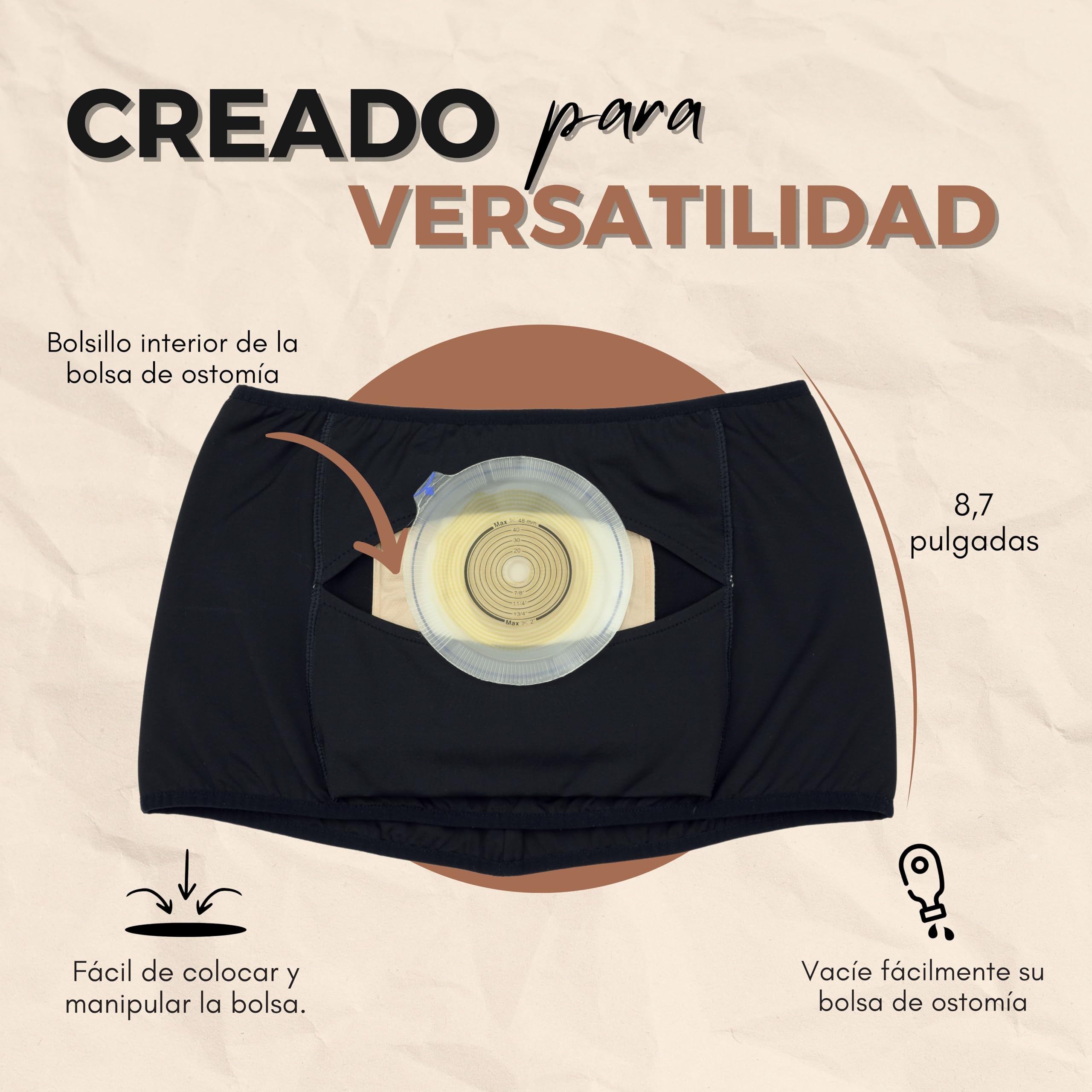 SIIL Faja de Ostomía | Banda de Ostomía | Fundas bolsas de ostomía | Ropa interior de ostomía Ostomy