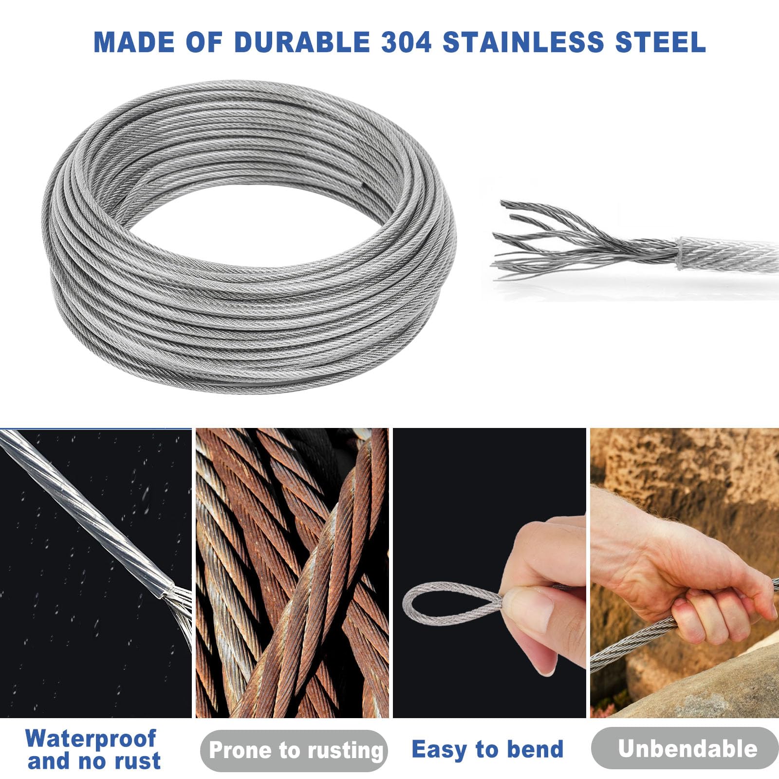 Tendeur Cable Inox Lot De 5 Tendeurs M4 En Acier Inoxydable 304 Avec Crochet Et U0153illet Kit Fixation Voile D'ombrage