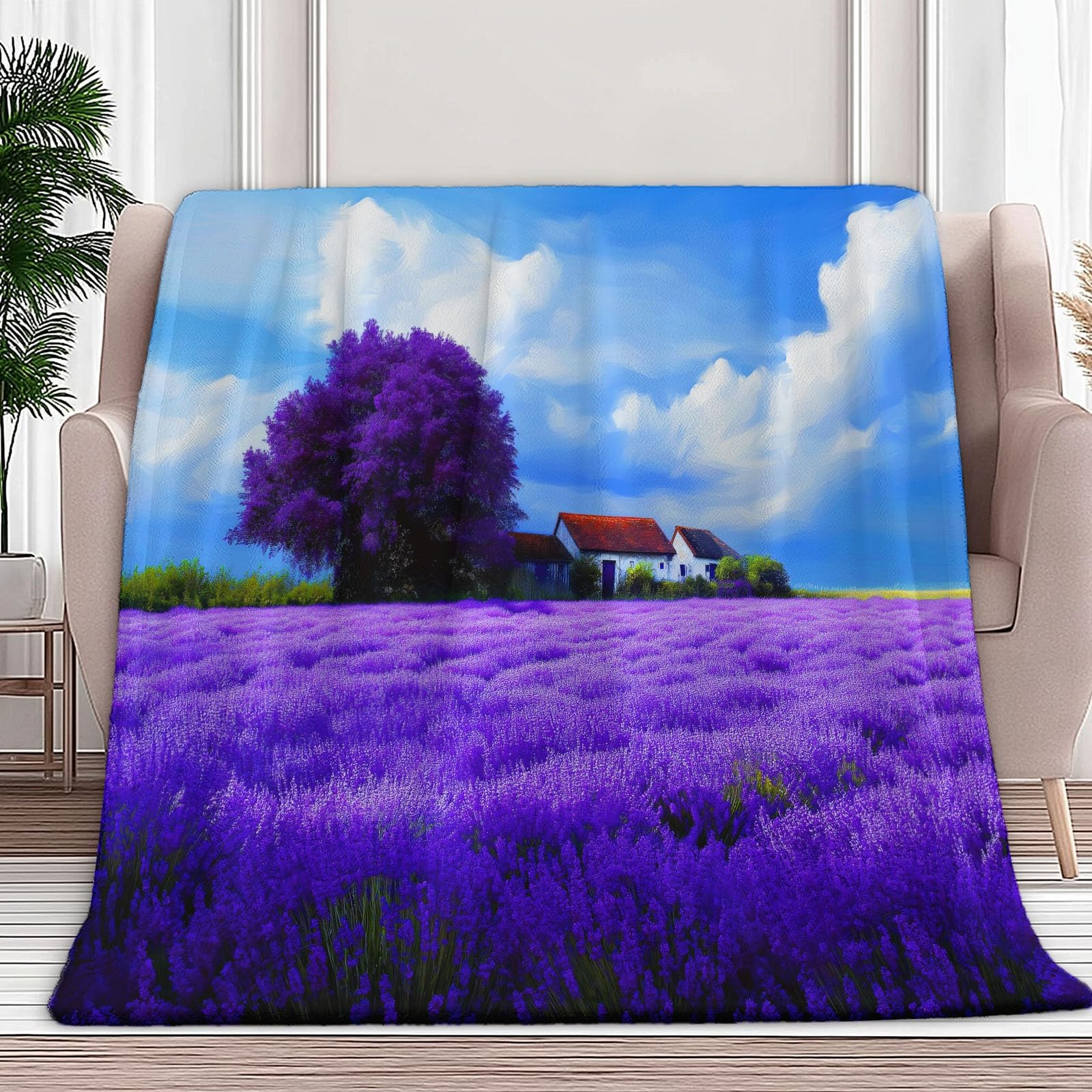 Plaid douillet pour enfant contre le froid de l'hiver violet