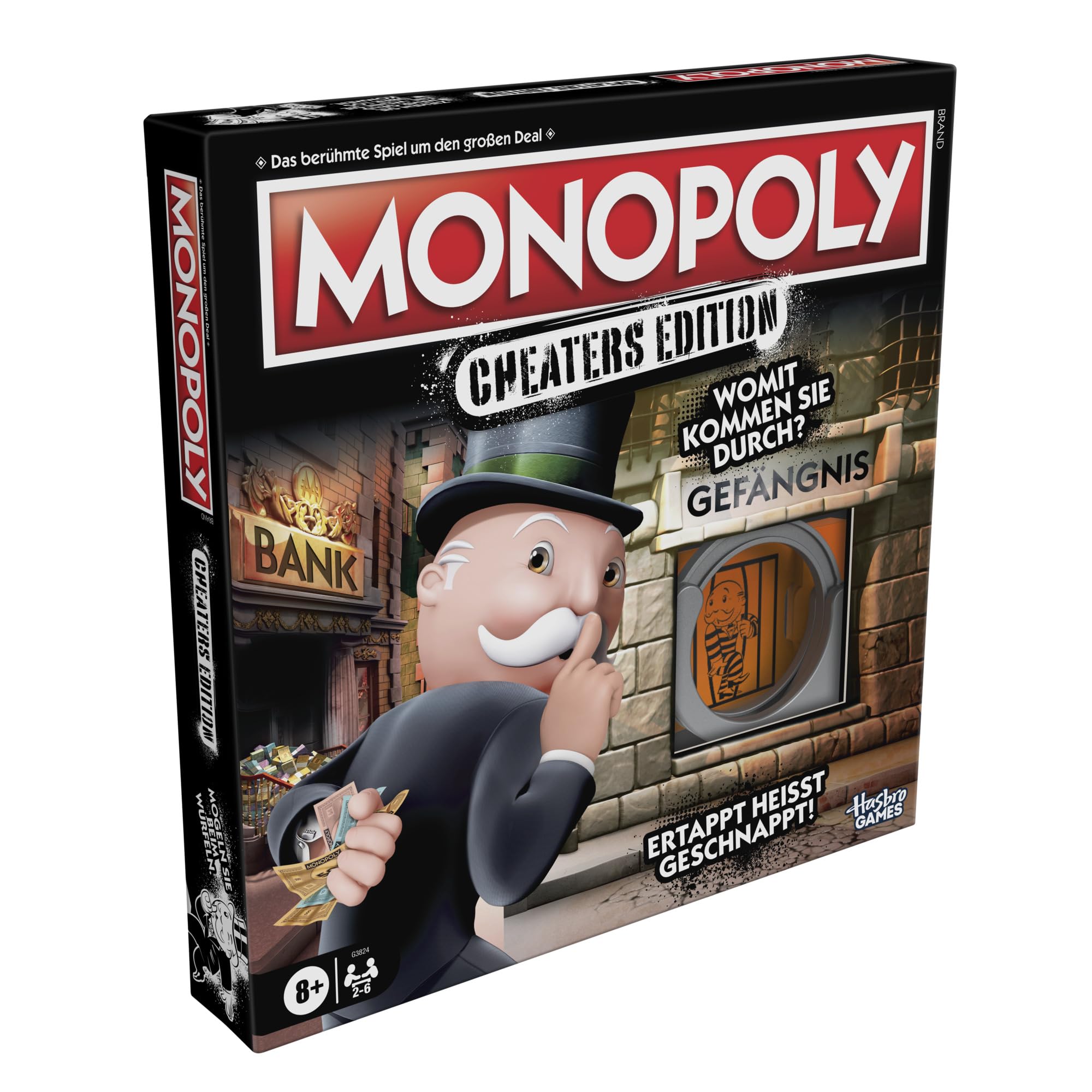 Monopoly Gra planszowa, zabawna gra rodzinna dla dzieci, nastolatków i dorosłych, od 2 do 6 graczy, od 8 lat, prezenty dla rodzin – wersja niemiecka