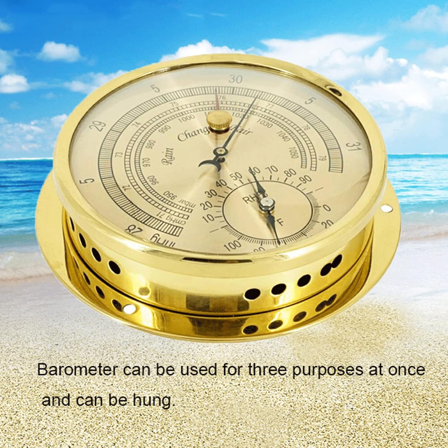 Barometer Traditional Barometer Weather Station Barometric Pressure Temperature Humidity Measurement 3 in 1 Barometer