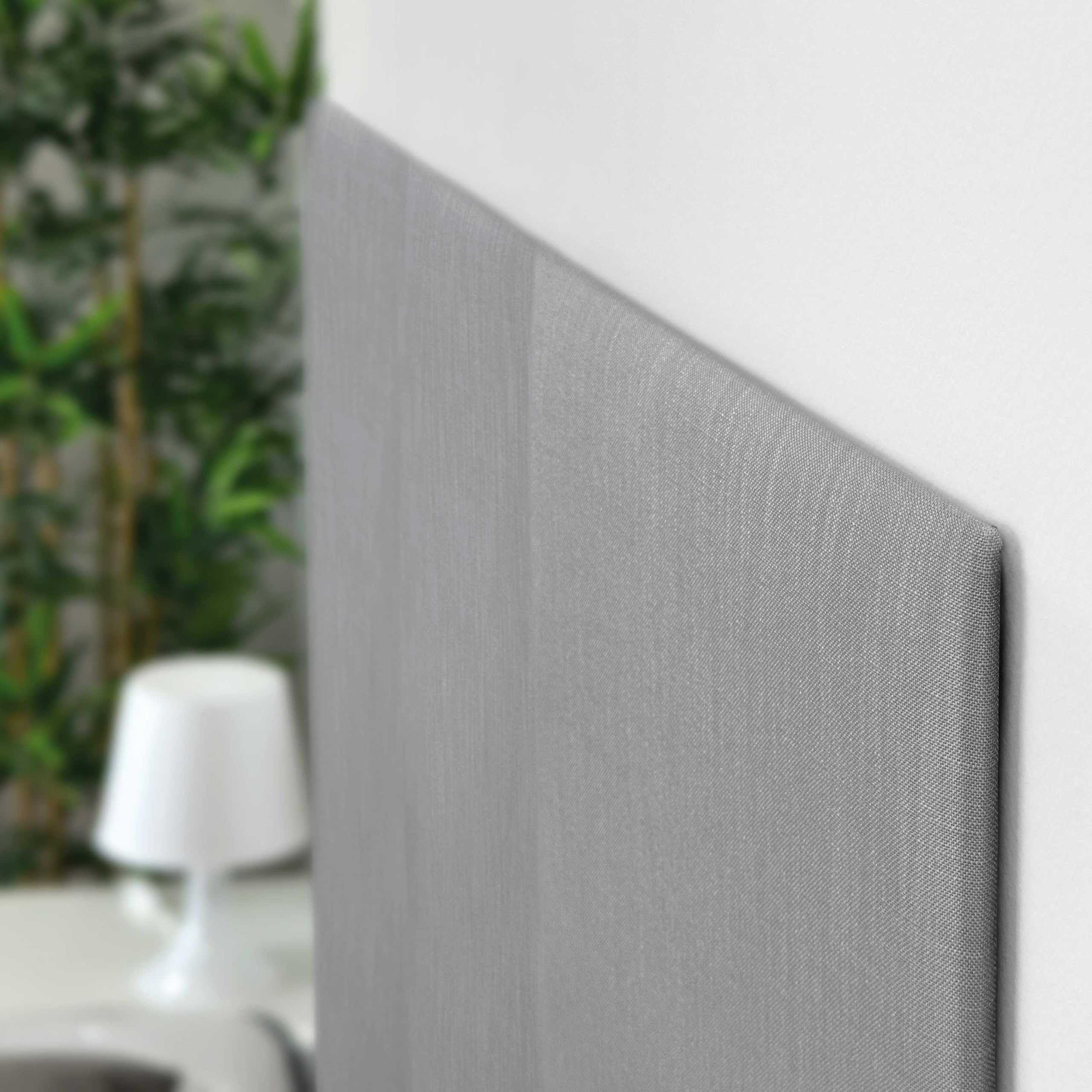 DHOME Cabecero Tapizado Lino Natural Liso Antimanchas Diseño Modular Vertical Autoadhesivo Cabezal Cama Dormitorio Acolchado (Gris Claro, 135cm, Altura 80cm, x3)