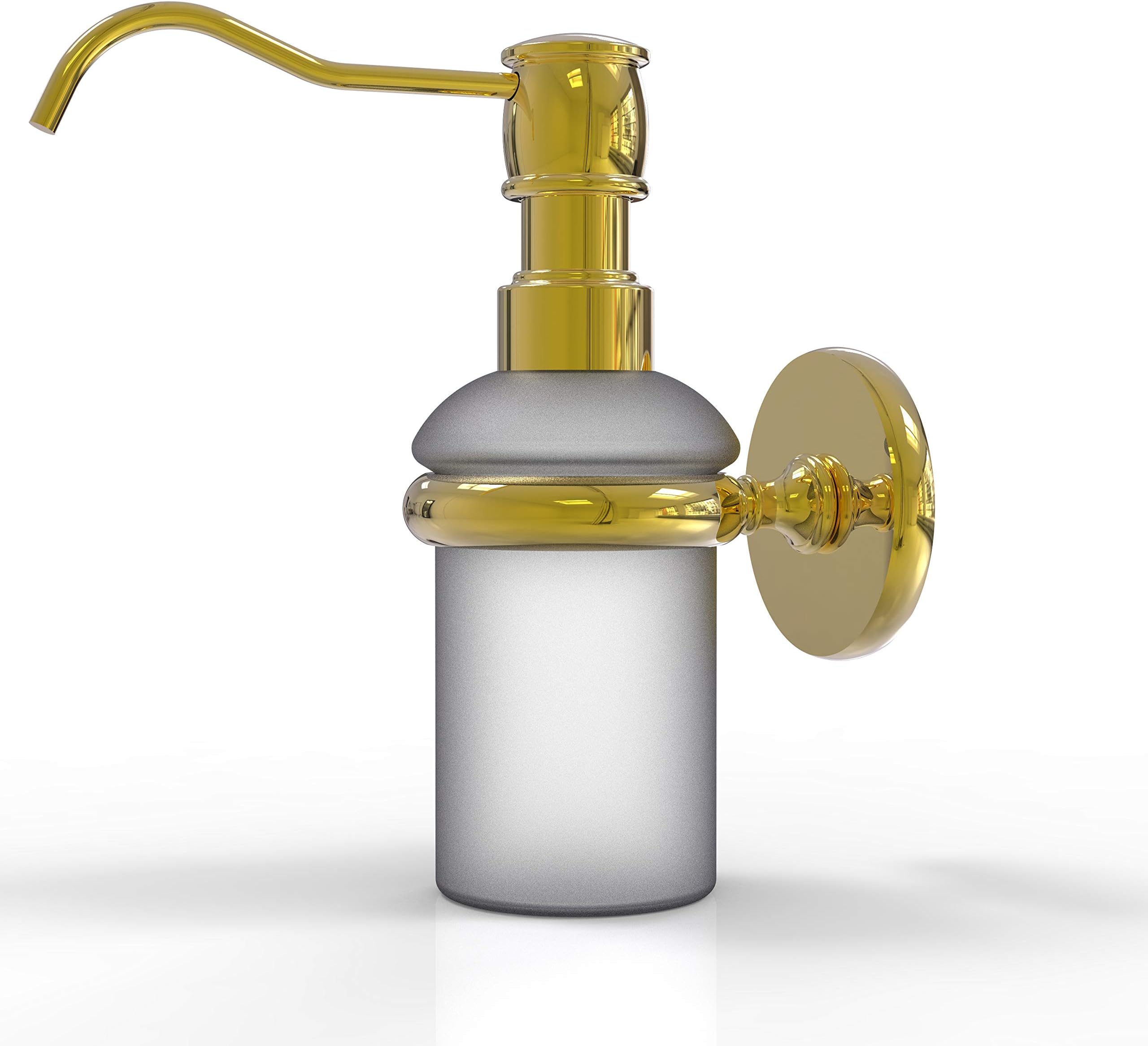 Allied Brass P1060 Prestige Skyline Collection Wall Mounted Soap Dispenser, Polished Brass