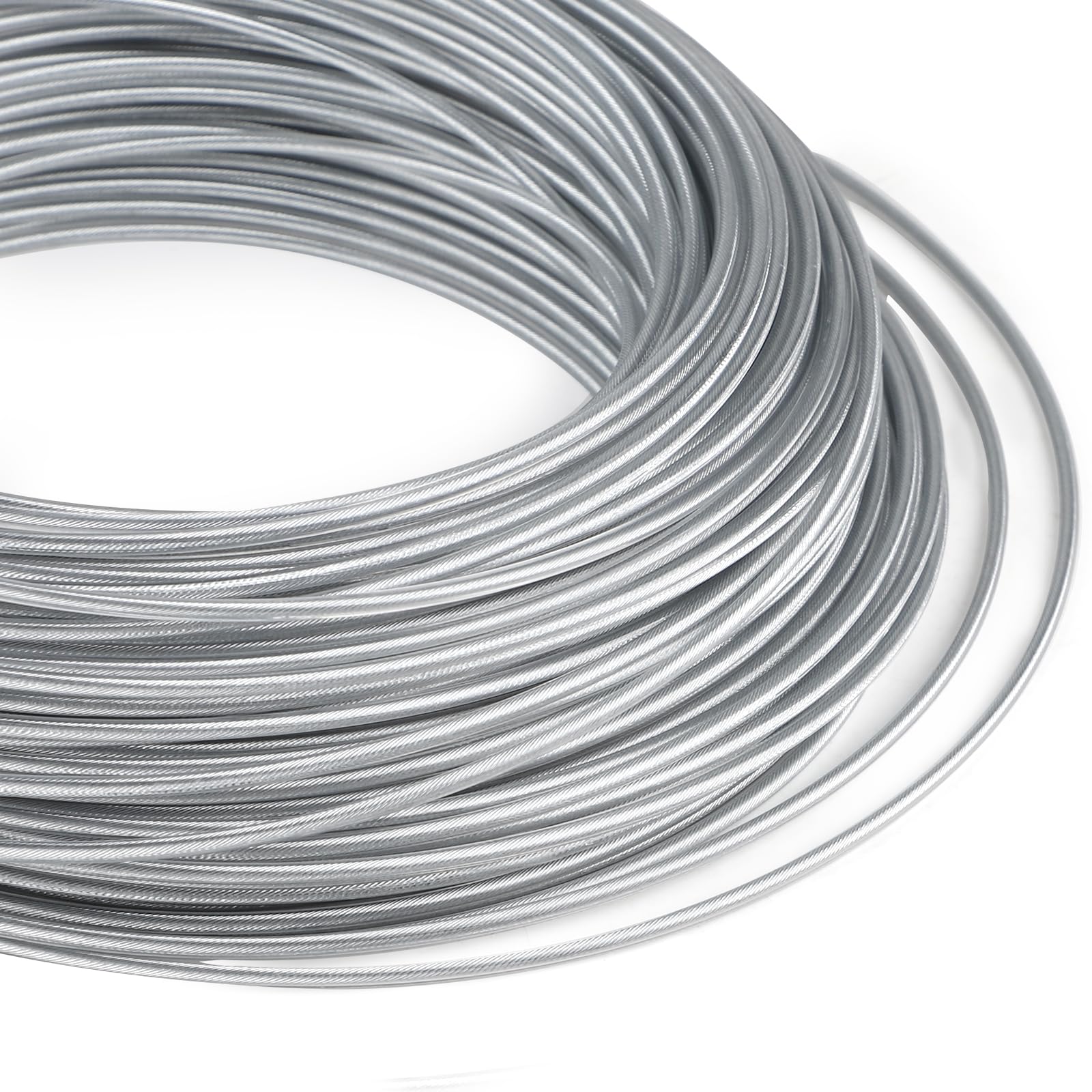 SWAWIS Hilo Desbrozadora 2,4mm x 60M Recambios Desbrozadoras Hilo Desbrozadora Acero Accesorios para Desbrozadora Hilo de Corte para Jardin Hierba