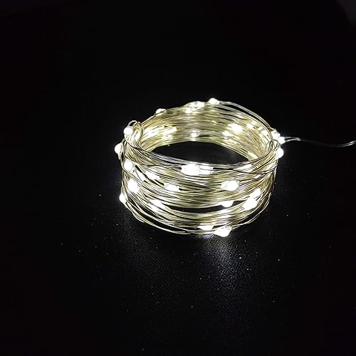 Miniatura 3 de Paquete de 2 mini luces LED a pilas, luces de hadas para interiores con temporizador de 6 horas encendidas y 18 horas apagadas para decoración de