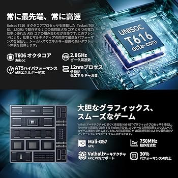 Amazon.co.jp: TECLAST T60タブレットAndroid 13 16GB+256GB+1TB