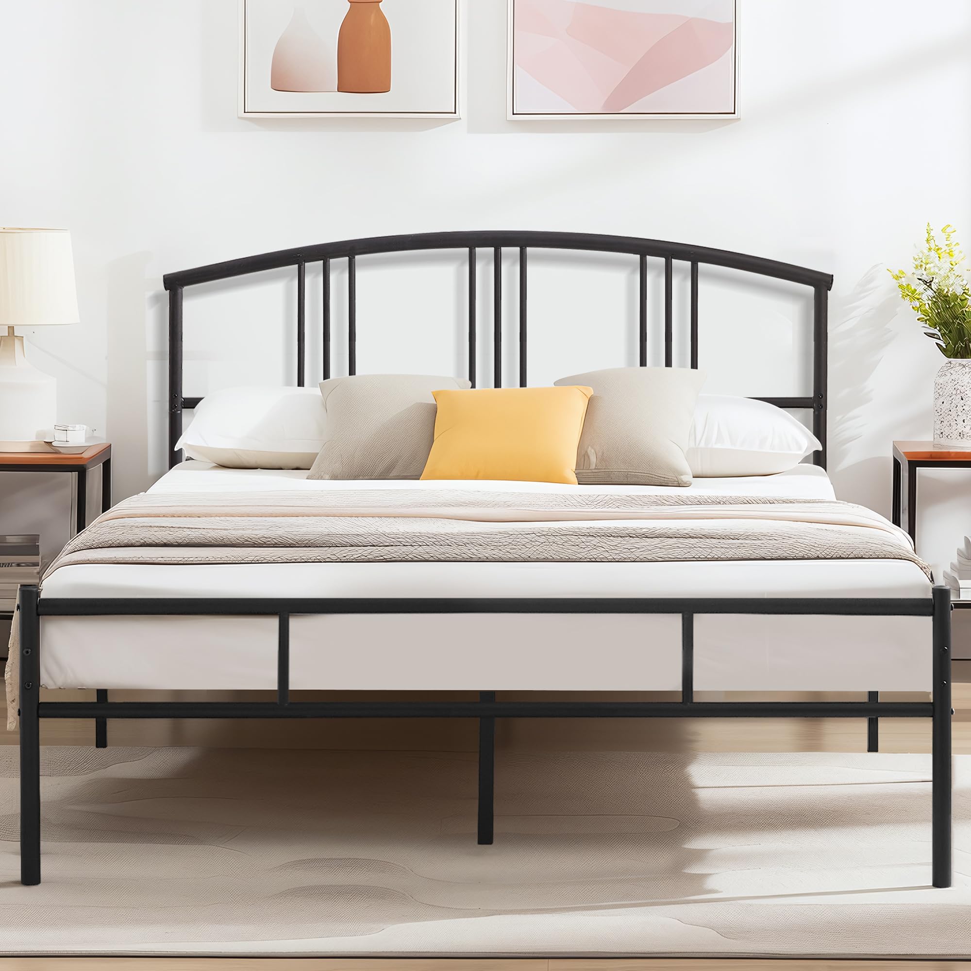 Snapklik.com : VECELO Queen Bed Frame