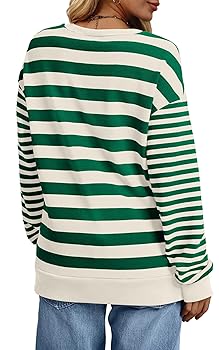トップス plllllleeeasse stripe lightweight sweat SweatyRocks Women's Planet Print Varsity Striped Drawstring