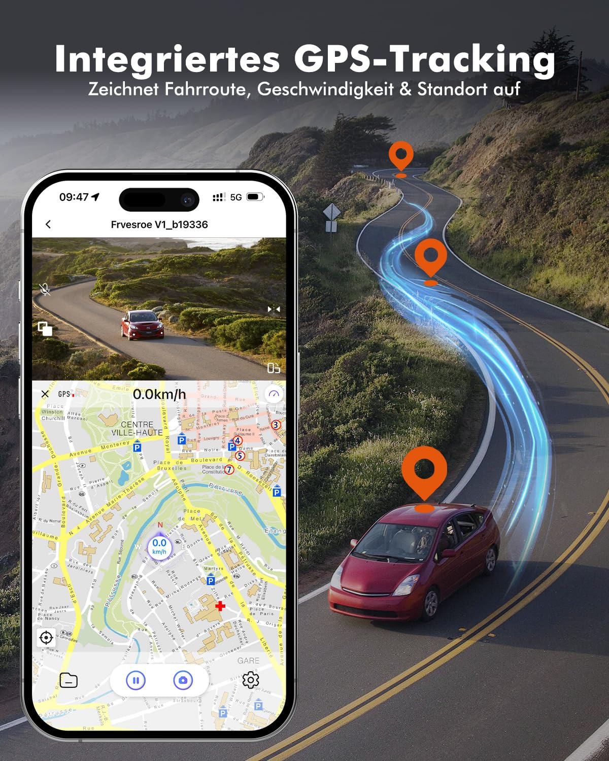 3 Kanal Dashcam Auto 4K UHD, GPS WiFi 6, 24H Parküberwachung, 64GB | 3-Wege Aufnahme vorne/innen/hinten, HDR Nachtsicht, G-Sensor, Loop-Aufnahme, ideal für Alltag und Berufsfahrer