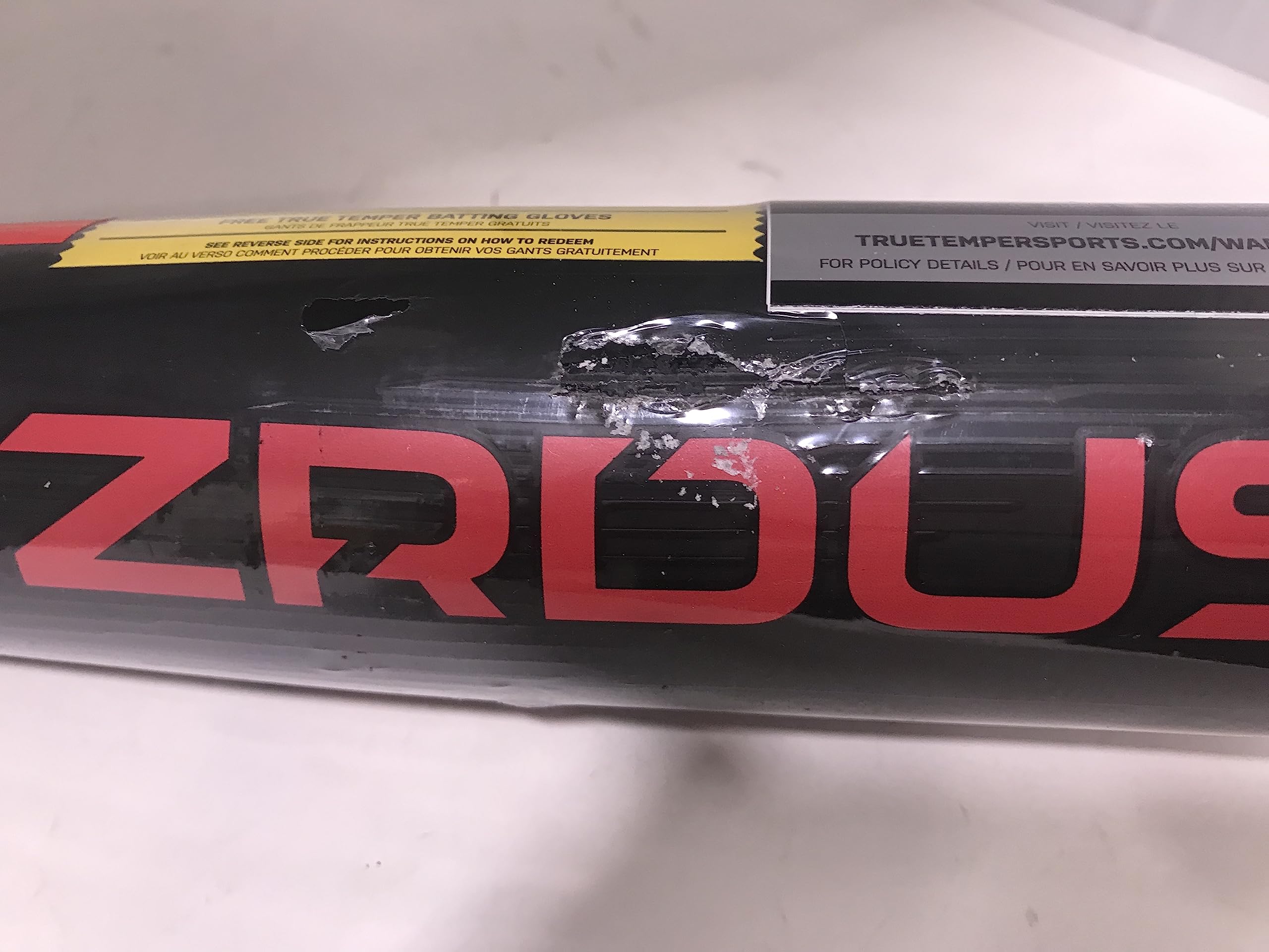 TRUE TEMPER Bate de béisbol 2022 HZRDUS (-10) USSSA 2 3/4 "31/21