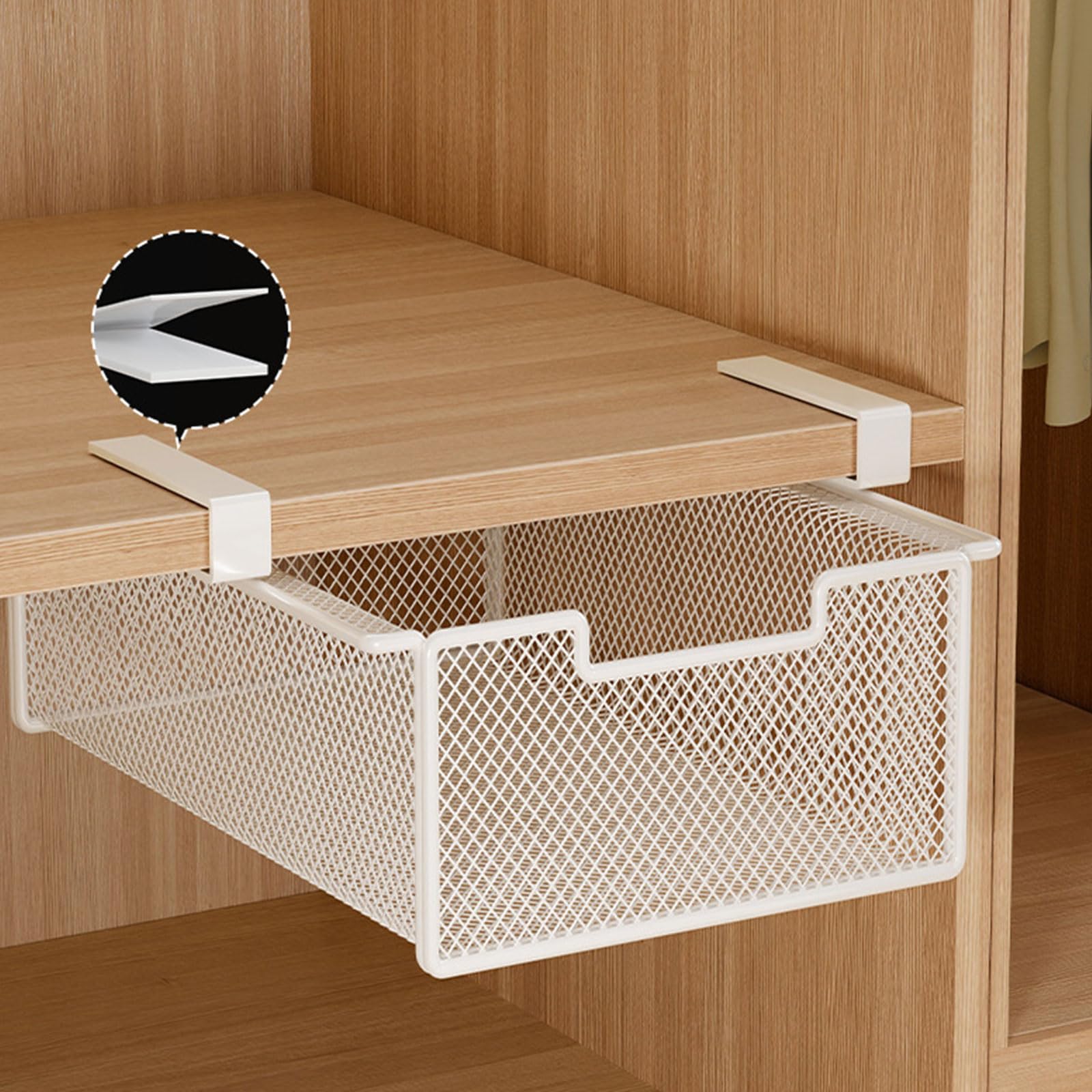 Cassetto estraibile compatto sotto la scrivania, facile installazione, per riporre oggetti in casa Contenitore antiruggine