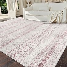 Carpets and Rugs for Living Room Boho Pink 5x7 FT
