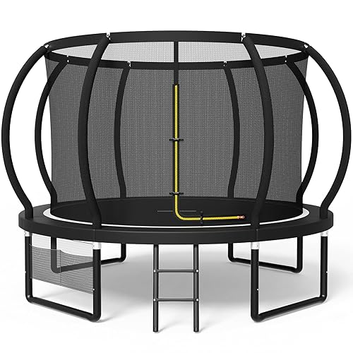 Devoko Trampoline Extérieur Ø 228/305/366/427 cm, pour Enfants, avec Filet