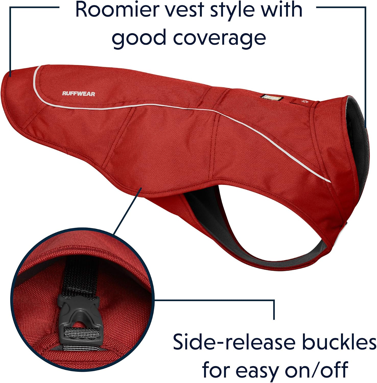 RUFFWEAR Overcoat Jacket, Dog Coat with Leash & Harness Portal Hole - Image 5