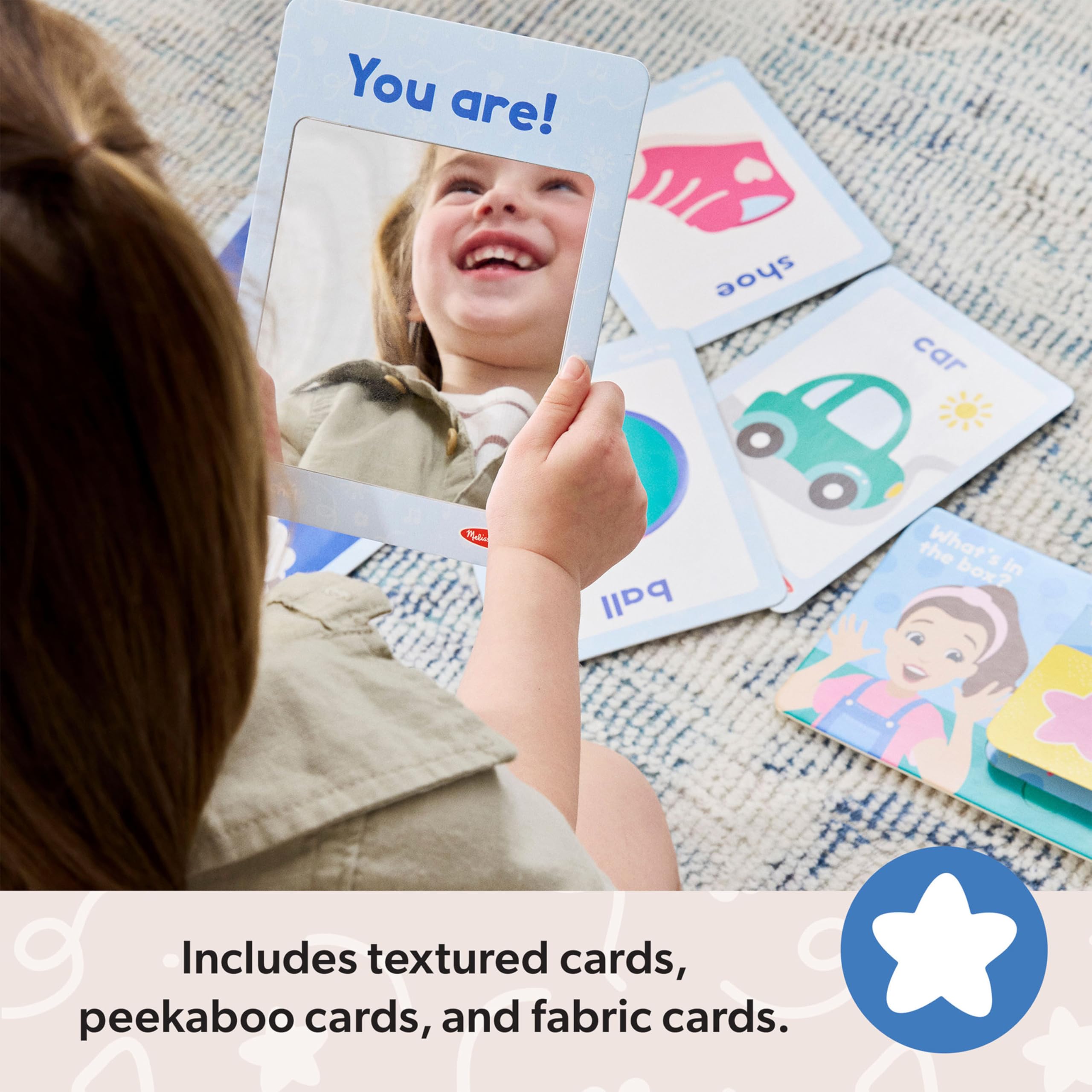 Melissa & Doug® Ms. Rachel™ First Words - Flashcard sensoriali, giocattolo educativo per bambini e bambine