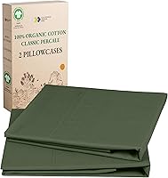 Vista 15 de California Design Den Fundas de almohada Queen/Standard - Suave 100% algodón orgánico, percal fresco y fresco, fundas de almohada orgánicas