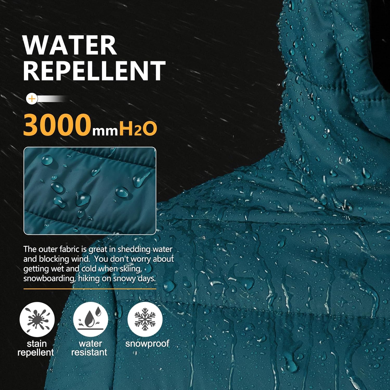 Outdoor Ventures Women's Packable Lightweight Full-Zip Puffer Jacket with Hood Quilted Winter Coat - Image 6