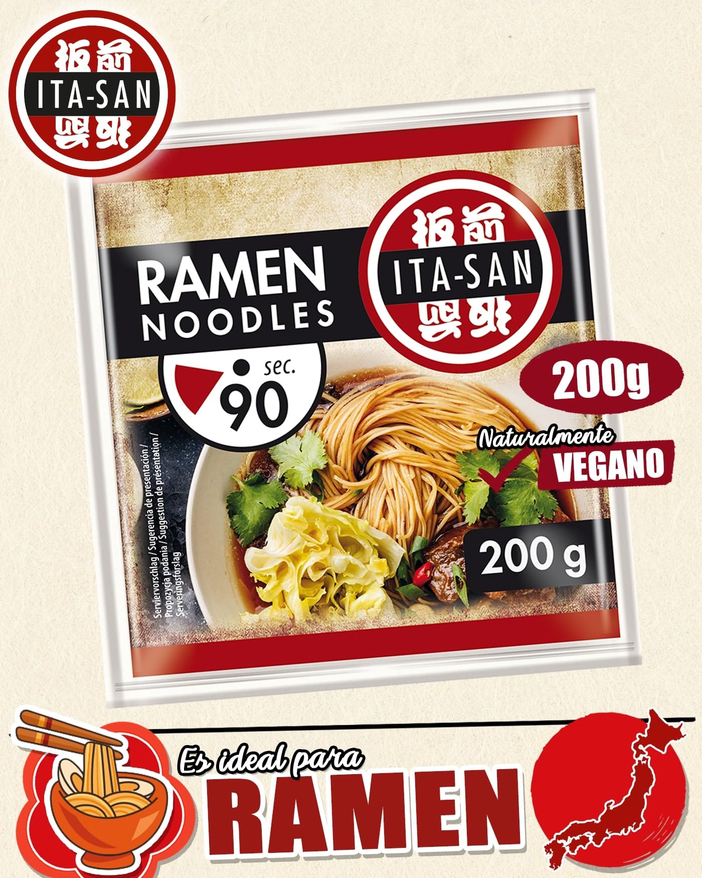 ITA-SAN Fideos Ramen 200 g 30 sztuk