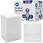 MED PRIDE Surgical Sponges 200 Pack 4\'\' x 4\'\', 8 ply -Gauze Pads Non sterile -First Aid Wound Care Dressing Sponge Woven Medical Nonstick, Non Adherent Mesh Scrubbing Bandages Disposable, Absorbent