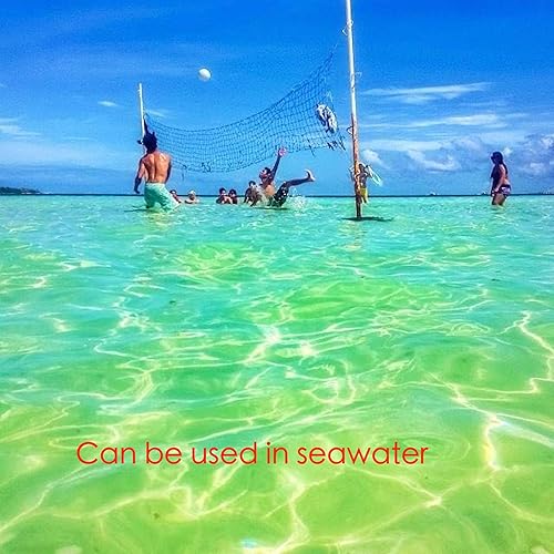 Miniatura 5 de Red de voleibol profesional al aire libre con cable de acero de avión, red de voleibol resistente para patio trasero, red de voleibol portátil de 32