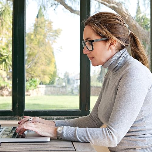 Miniatura 9 de Lectores de alta calidad anti luz azul para mujer, marcos acrílicos con diseño de brazo con purpurina, gafas de lectura ligeras